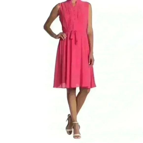 Nanette Lepore Dresses & Skirts - Nanette Lepore Monticello Rose Side Zipper Dress Buttons Front Lightweight M